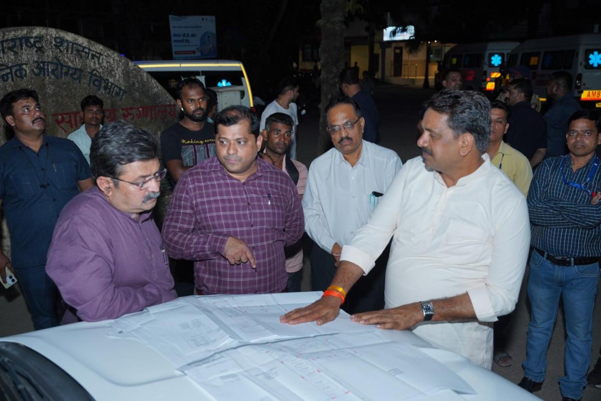 मिरा भाईंदर शहर के टेंभा हॉस्पिटल के प्रांगण में नये भवन का निर्माण